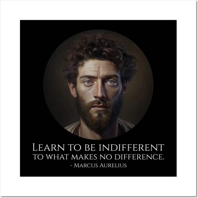 Learn to be indifferent to what makes no difference. - Marcus Aurelius Wall Art by Styr Designs